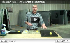 The Stain Test: How Counter tops Compare Watch a stain test video done on soapstone counter top and see for yourself why soapstone grades better than other natural stone. Only at Dorado Soapstone
