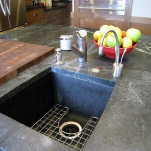 sink with soapstone countertop